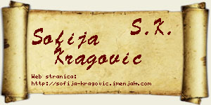 Sofija Kragović vizit kartica